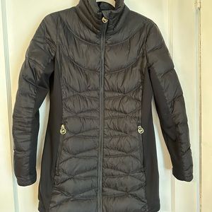 Black Michael Kors jacket with gold accents, size Small